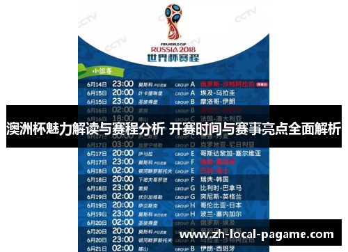 澳洲杯魅力解读与赛程分析 开赛时间与赛事亮点全面解析